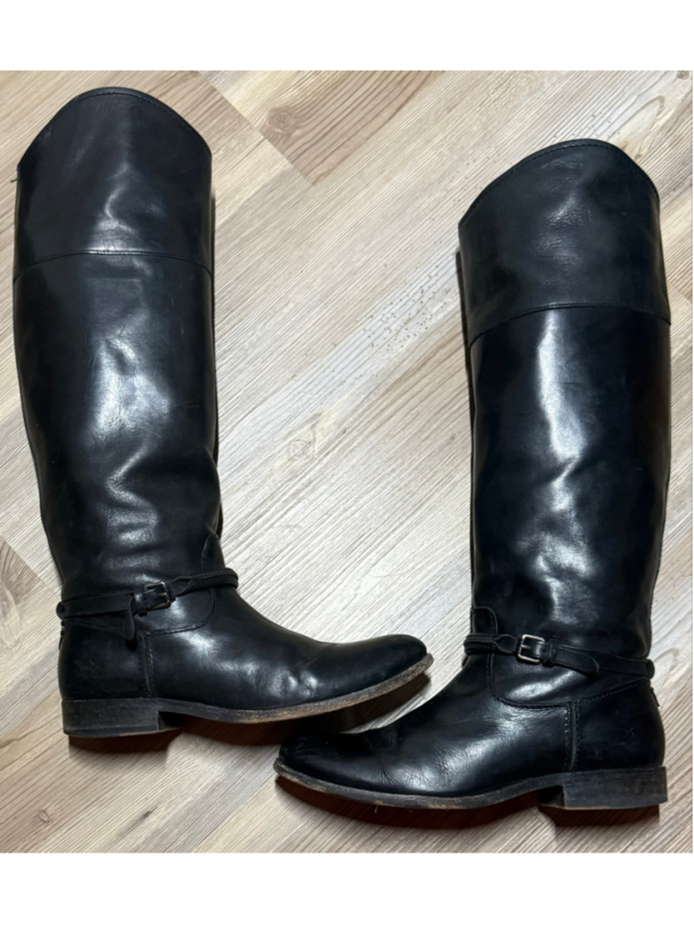 Women's Frye Melissa Seam Tall Black Riding Boots Sz 7